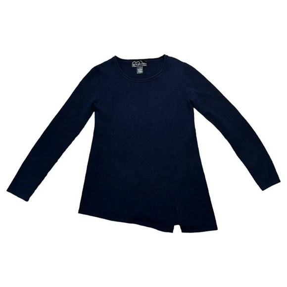 Philosophy By Cashmere Republic Long Tunic Sweater Dark Gray Size Small Slit - Picture 3 of 8